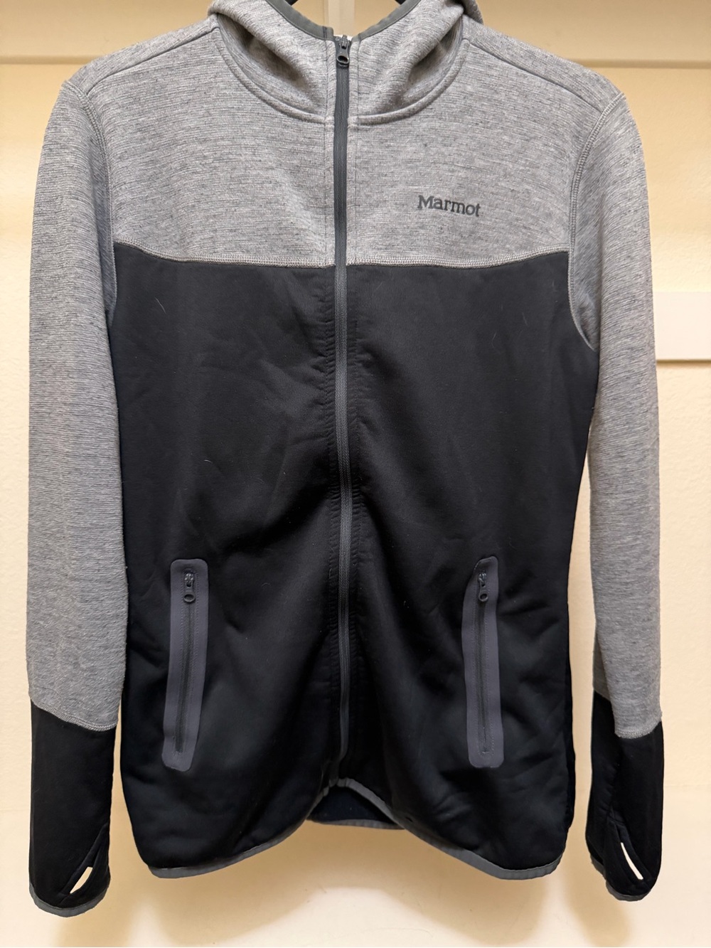 Marmot Performance Hooded Jacket Medium Gray Black
